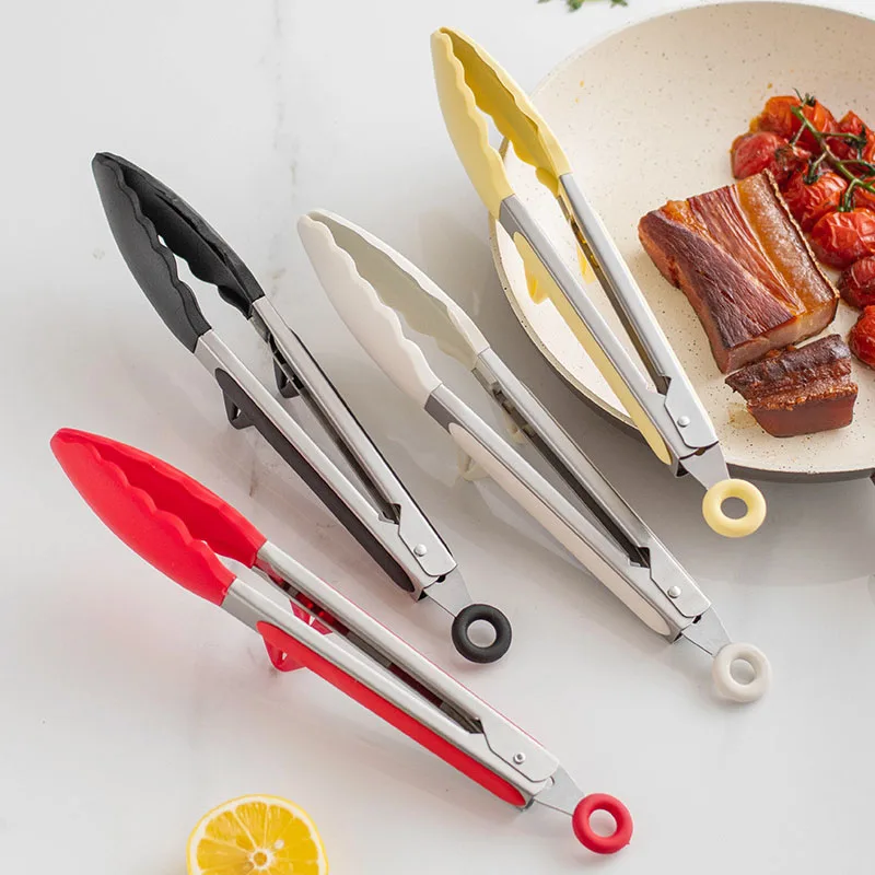 Kitchen Gadgets Under $10 - 10-inch Food Tong Silicone Non-Slip Cooking