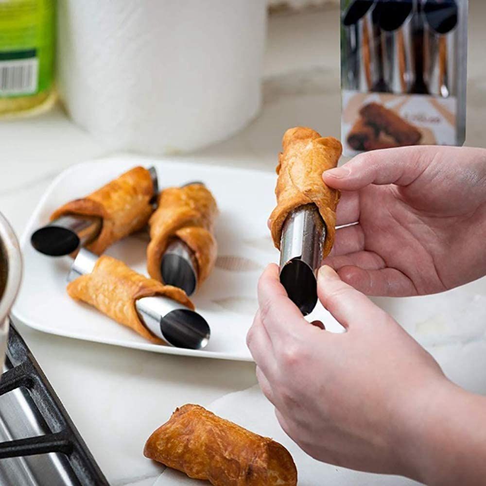 Kitchen Gadgets Youtube - metal 6 pcs/set danish cannoli forms