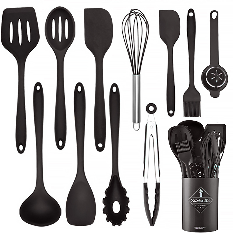Kitchen Gadgets Under $10 - 12Pcs Silicone Cooking Utensils Non-Stick Cooking