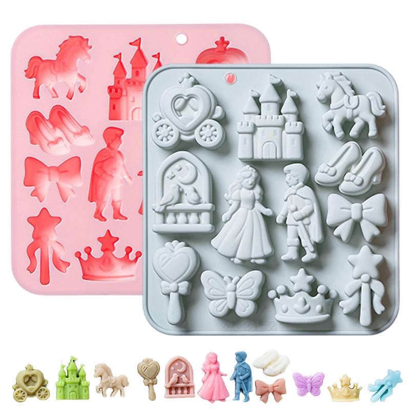 Silicone Mold Baking - 12‑Cavity 3D Prince Princess Silicone Mold