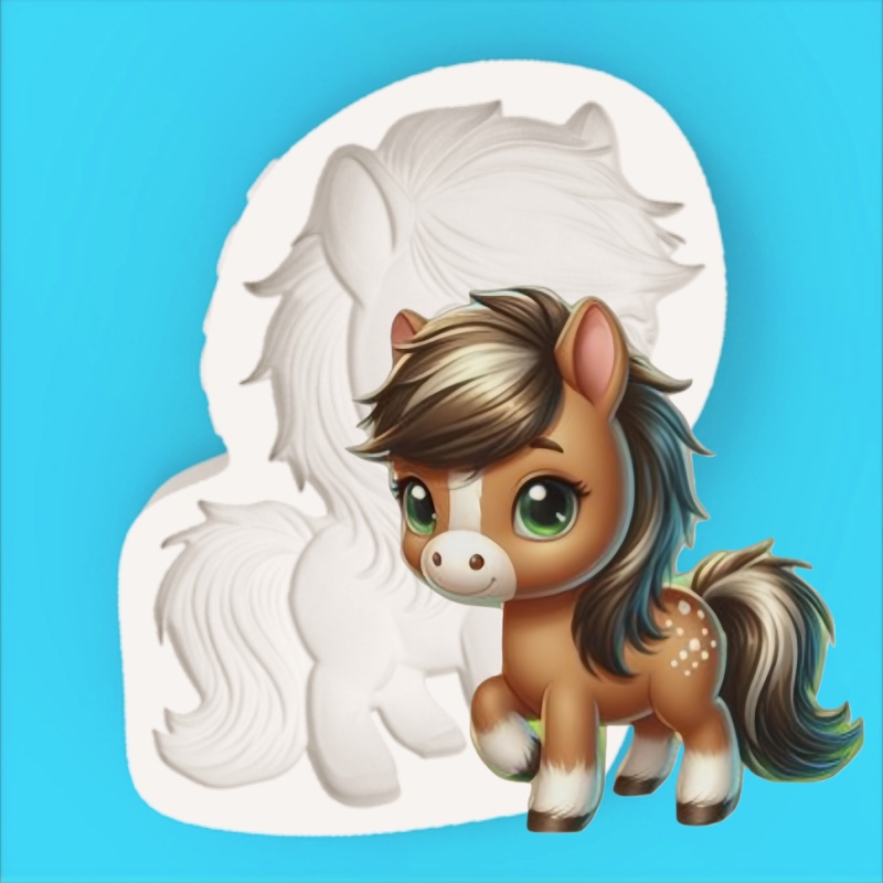 Silicone Mold Baking - ​ ​ Healing-Themed Little Pony Mold
