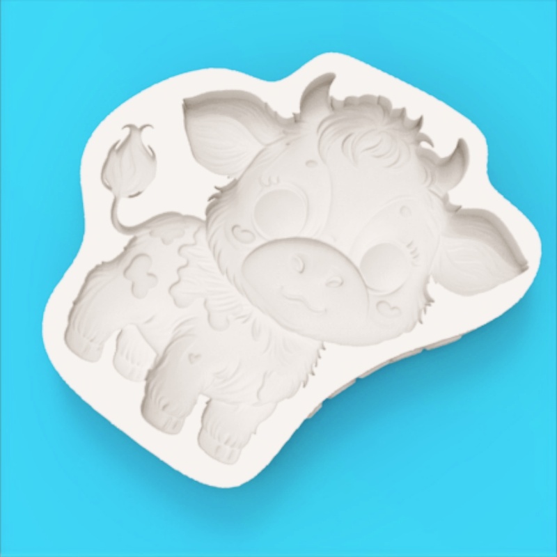 Cute Cow-Shaped Mold Cartoon C - огляд і ціна Silicone Mold Baking