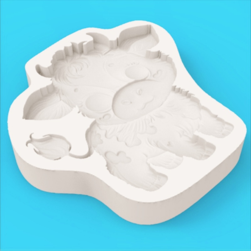 Cute Cow-Shaped Mold Cartoon C - огляд і ціна Silicone Mold Baking