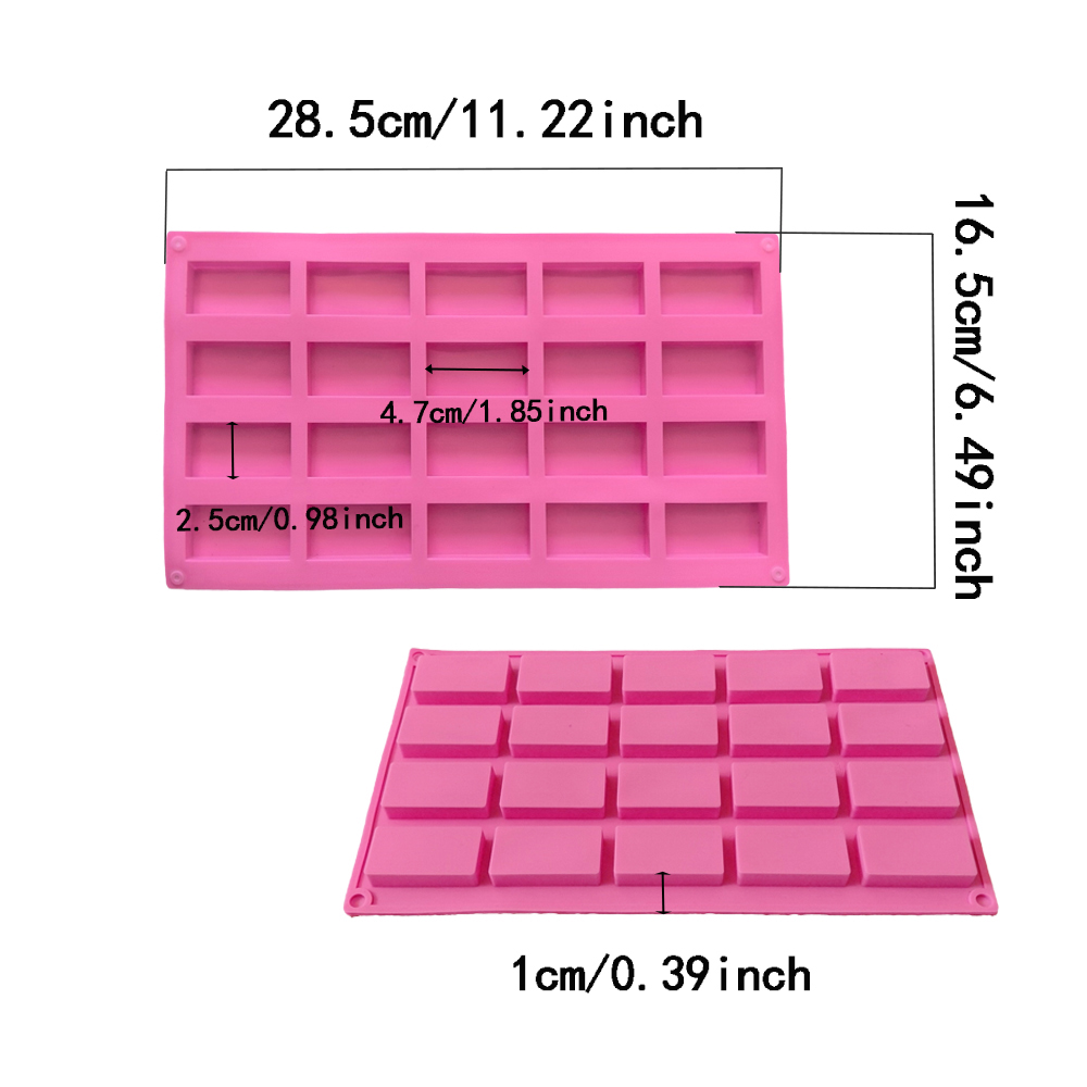 1pc 20 cavity rectangular sili - огляд і ціна Silicone Mold Baking
