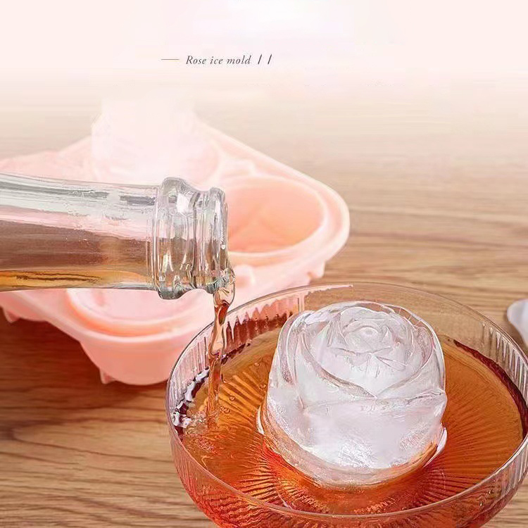 3D Rose Ice Molds 4 Holes Ice  - огляд і ціна Kitchen Gadgets And Accessories