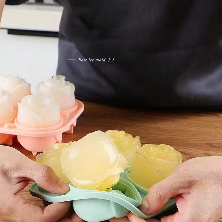 3D Rose Ice Molds 4 Holes Ice  - огляд і ціна Kitchen Gadgets And Accessories