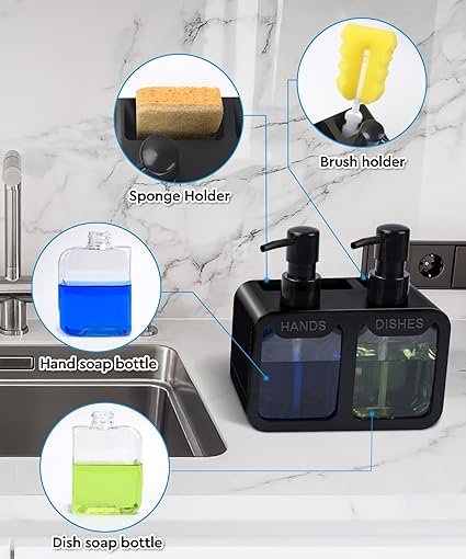Kitchen Hand Soap and Dish Soa - огляд і ціна Kitchen Gadgets Dispenser Brush Holder