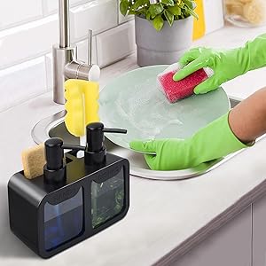 Kitchen Hand Soap and Dish Soa - огляд і ціна Kitchen Gadgets Dispenser Brush Holder