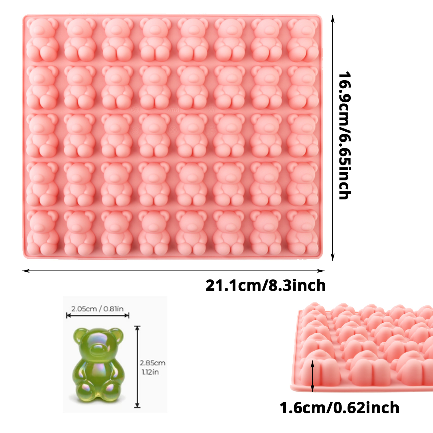 40-Cavity Bear-Shaped Silicone - огляд і ціна Silicone Mold Baking