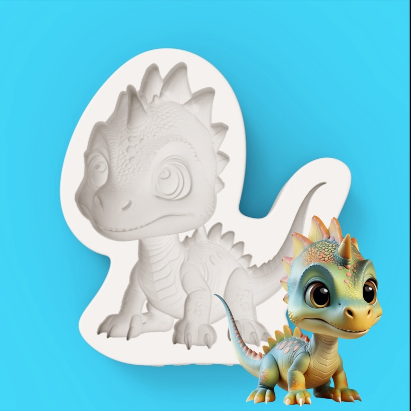 【Cute Little Dinosaur Silicone - огляд і ціна Silicone Mold Baking