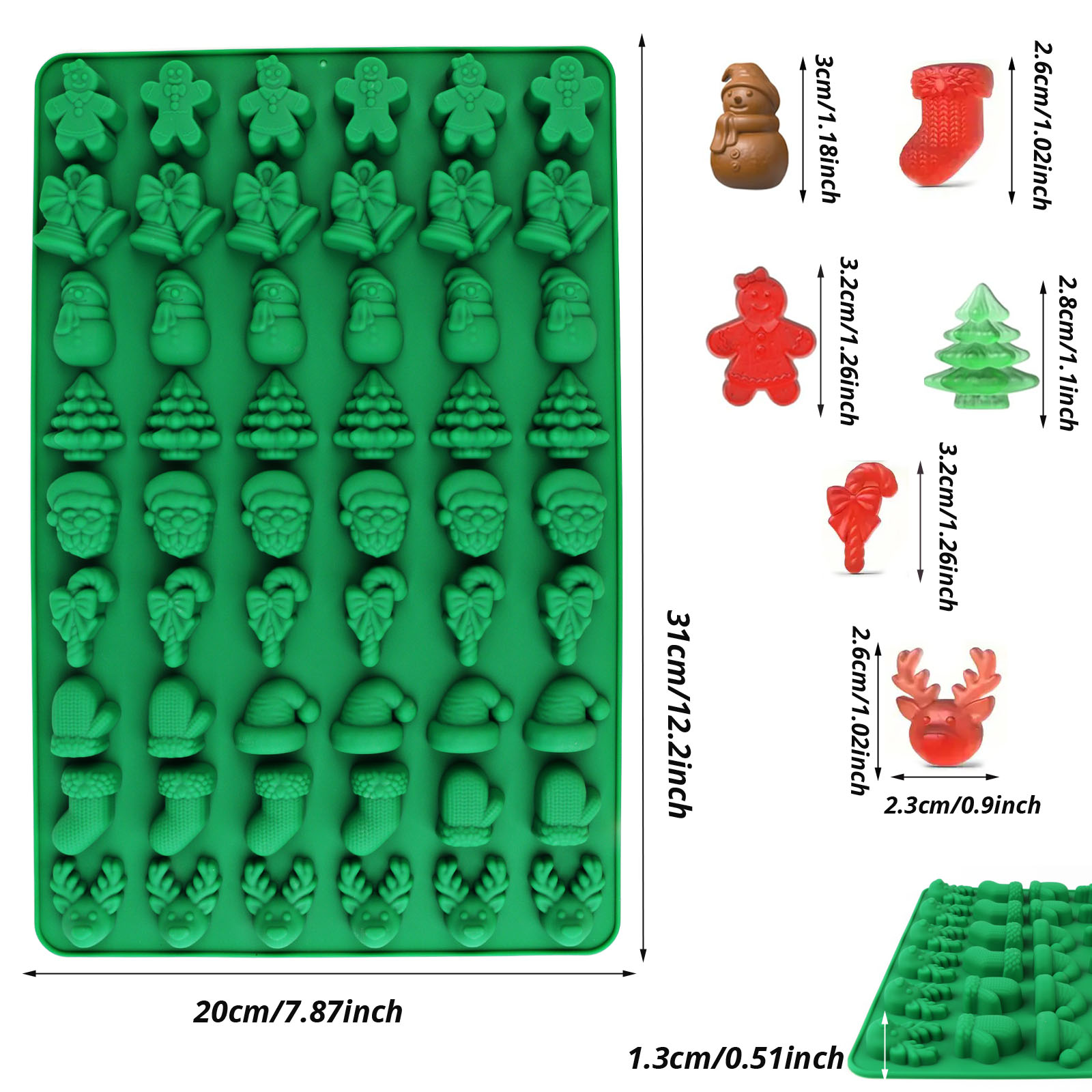 Four Types of Christmas-Themed - огляд і ціна Silicone Mold Baking