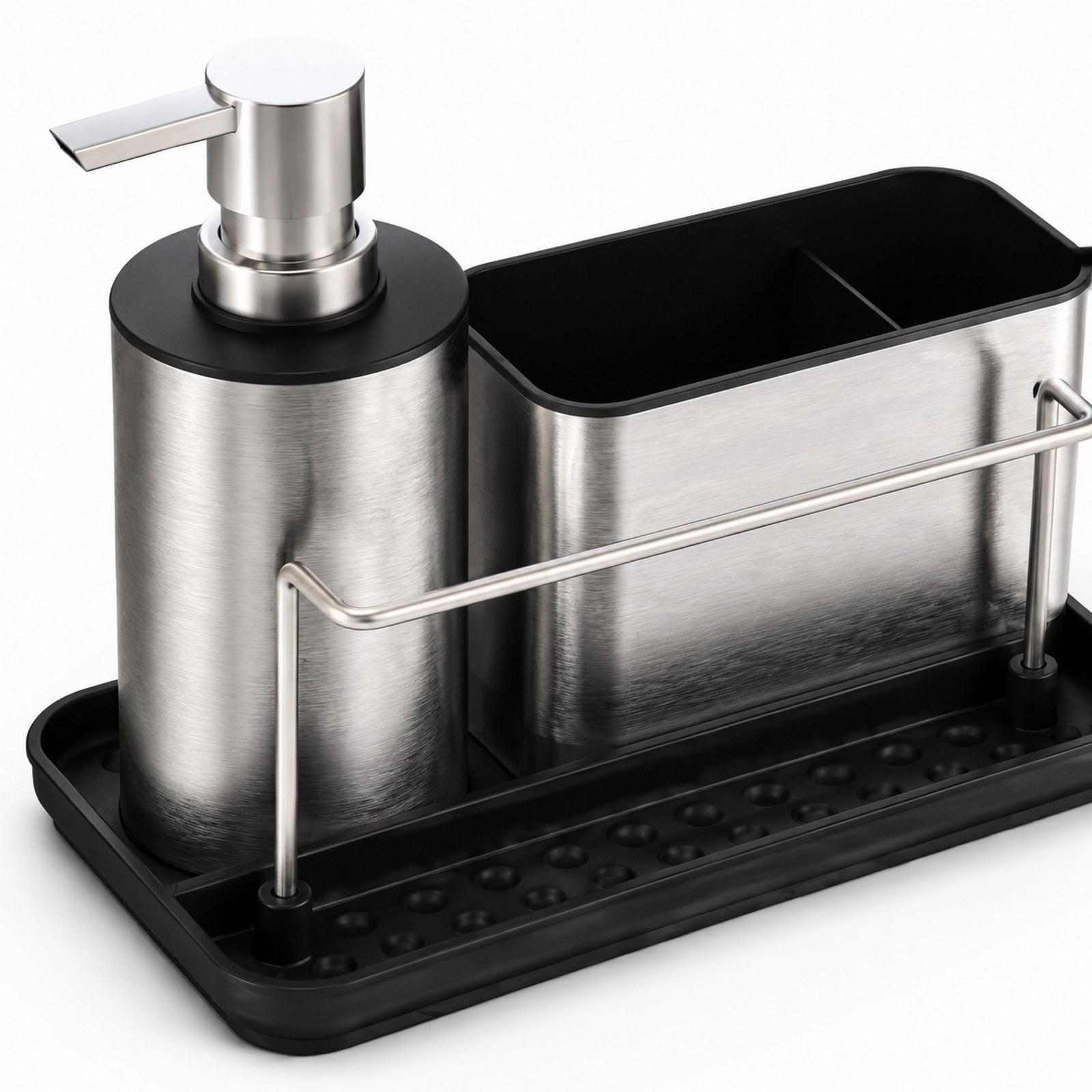 Kitchen Soap Dispenser Set Bru - огляд і ціна Kitchen Gadgets Dispenser Brush Holder